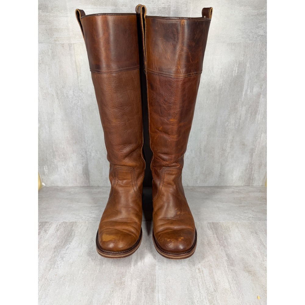 Sendra Brown Leather Tall Riding Boots Womens 8.5 Equestrian Pull On 7457